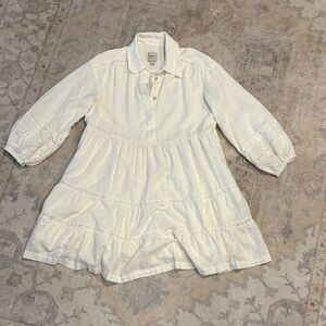 White Anthropologie Cotton Tunic Dress